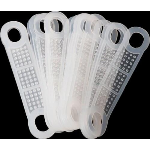 20Pcs Silicone Clothes Hangers Shoulder Pad Anti Slip Strip Clothes Rack Pad Windproof Clothe Hang Accessories S/L Size