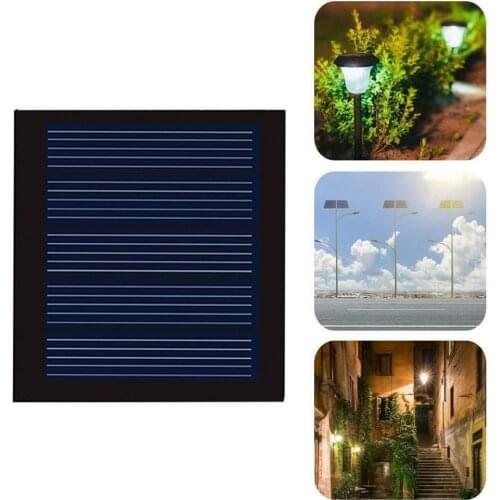 2.5V 110ma Round Black Mini Solar Panel 51.5*48mm Polycrystalline Outdoor Tool Charging Board Portable Silicon Diy Glue H2A4