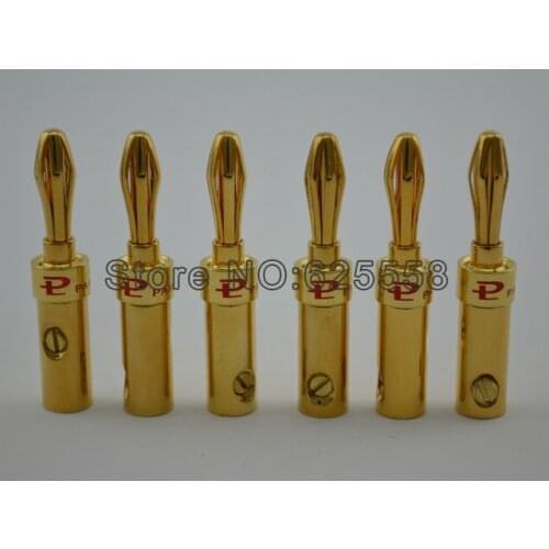 8pcs Hifi Audio Paliccs Gold Plated Banana Plug Connector Adapter for DIY Hifi Speaker Cable Solder