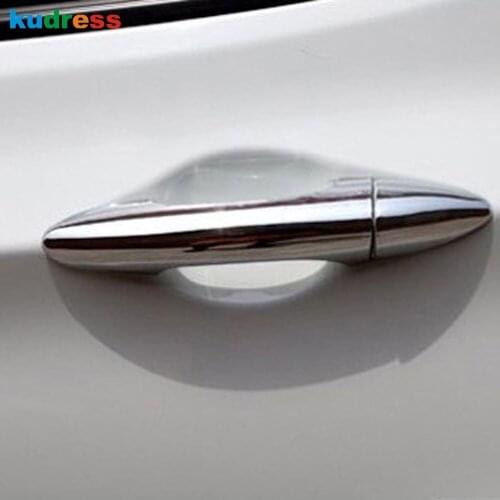 For Hyundai Accent Verna i25 SOLARIS 2011 2012 ABS Chrome Side Door Handle Cover Trim Stickers Car Styling Accessories 8pcs