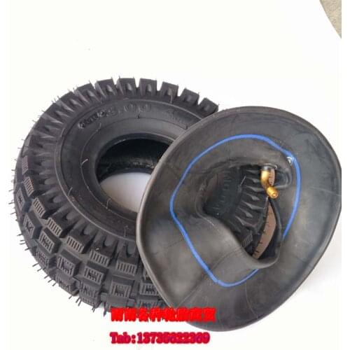 Free shipping Super quality 3.00-4 tire tyre 3.00-4 (10"x3", 260x85) Knobby Scooter, ATV and Go Kart Tire and Tube Set