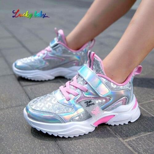 Autumn Girls Sneakers For Children Casual Shoes Kids Sneakers Girls Shoees Cushion Sport Running Breathable Mesh Tenis Infantil