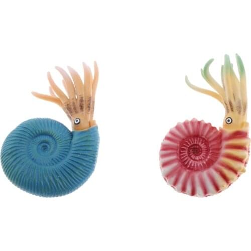Simulation Ocean Animals Model Figure Sea Snail Kids Educational Toys Blue and Pink