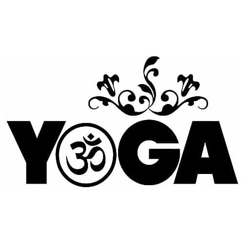 Personality YOGA Meditation Decal High Quality Car Stickers Personality PVC Car Window Waterproof Sticker Black/white, 16cm*9cm