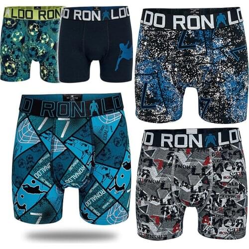 6Pieces Portugal Football Star Boys Multipack Boxers Denmark Brand Kids Trunk Child Panties Cotton Pants Teenage Underwear Cloth