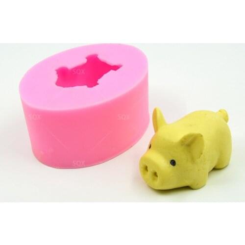 Creative 3D Pig Shaped Silicone Fondant Mould Cake Decorating Baking Tools Kitchen Accessories SQ14170