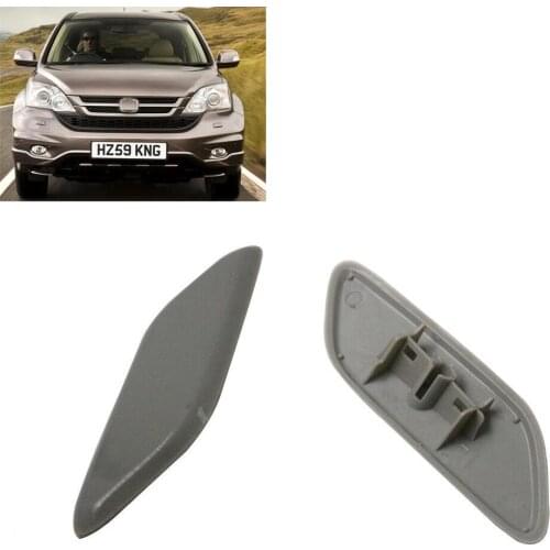 2Pcs Left+Right Caps Cover Headlight Cleaning Washer Nozzle Cover for Honda CRV 2006-2012