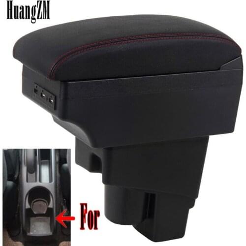 Arm Rest For Honda Fit Jazz 2002-2007 Hatchback Armrest Center Centre Console Storage Box with USB Charging