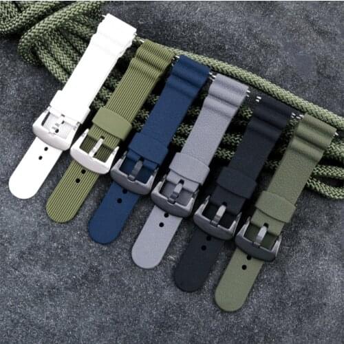 22mm Band for Seiko Prospex Rubber Watchband for Samsung Huawei watch Sport Diving Rubber Replace Strap Wrist Belt Top Quality