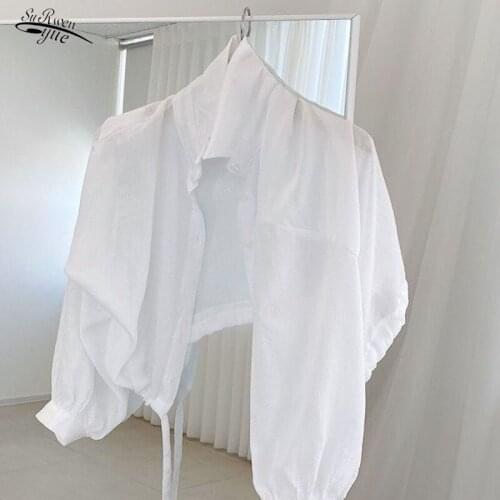 Simple casual office ladies tops summer fashion new womens solid color black long-sleeved shirt with tie 15623