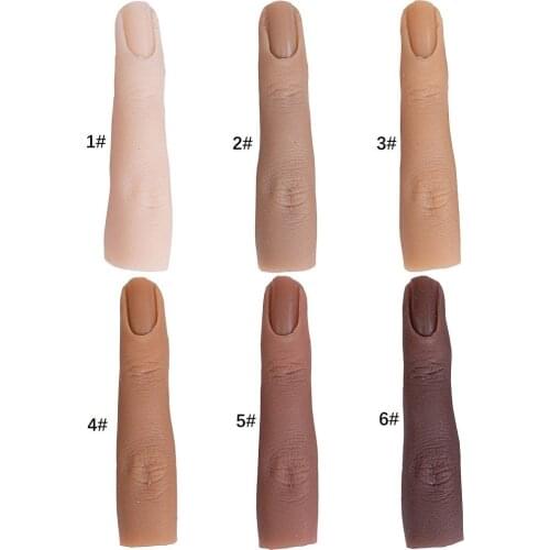 Nail Art Silicone Practice Finger Female Mannequin Finger Moveable Nails and Flexible Bentable Finger Suit For Nails Manicurist