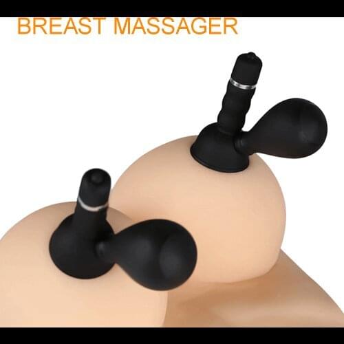 Silicone Nipple Sucker Vibrator Breast Suction Cups Tits Sucker Nipples Massager Stimulator Pump Adult Sex Toys For Women Female