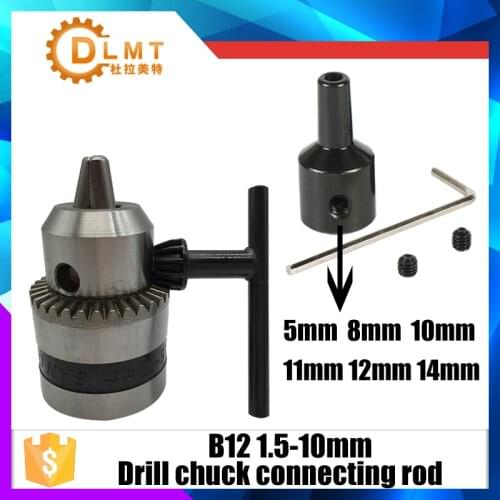 Mini Electric Drill Chuck 1.5-10mm B12 Taper Mounted Lathe Chuck PCB Drill Press For Motor Shaft Connecting Rod 5 6 8 10 12 14mm