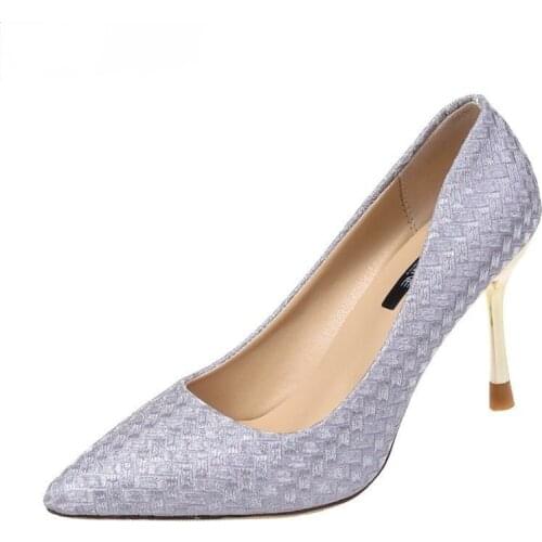 High Heeled Shoes Pointed New Shallow Mouth Cover Feet Korean Thin Heeled Professional Womens Shoes