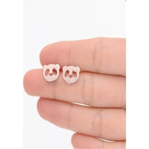 WJZB Fashion panda stud earrings cute small earrings for women