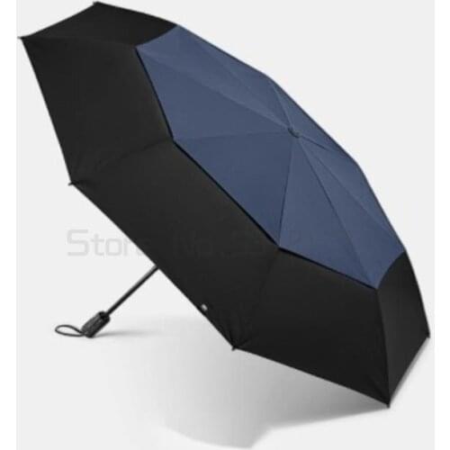 Umbrella dual purpose reinforced umbrella automatic opening umbrella sunscreen straight handle umbrella three fold umbrella