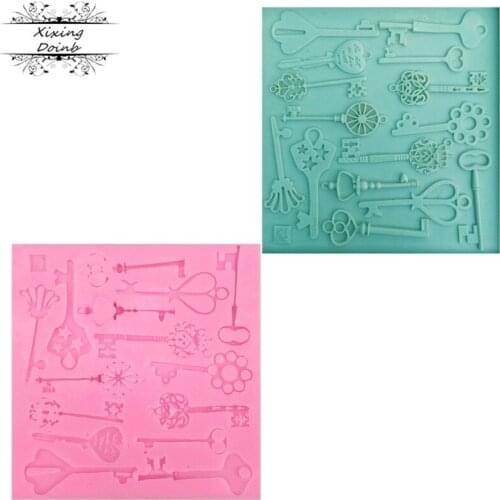 1Pcs keys Sugarcraft Cake fondant molds chocolate silicon mold fondant Cake decoration tools