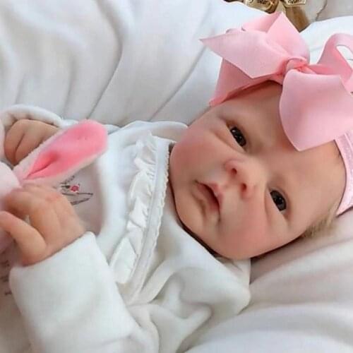 18inch 43cm Handmade Reborn Baby Cute Sophia Silicone Simulation Doll Gift House Birthday Doll Toy Bedtime Girl Toy Soft Baby