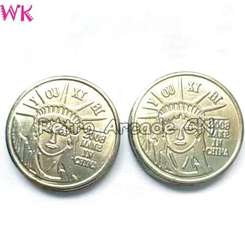25*1.8mm 100pcs Arcade Game console Coins Token Stainless Steel Pentagram Crown Coin Custom for arcade cabinet