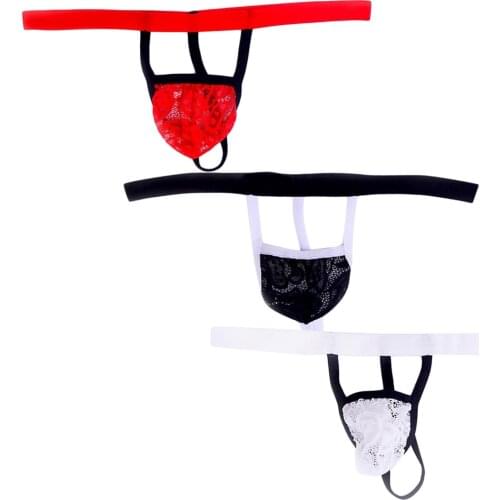 3 Colors Sexy Mens G-string T-Back Underwear Low-rise Mans Thong Bikini G-String Thong Short Gay Underwear Tangas Hombre
