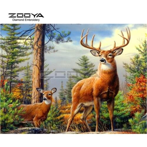3d Diy Diamond Painting Cross Stitch Deer Mural Embroidery Diamond Mosaic Pattern DMC Beadwork Pattern Crystal Crafts BJ297