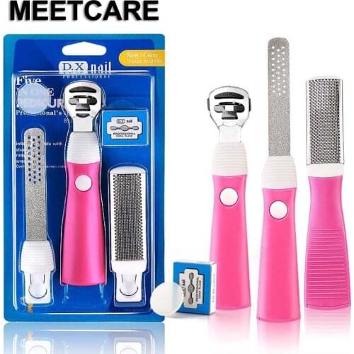 5 in 1 Foot Planer and Feet Grinder Removable Dead Skin Plantar Washable Scraper Pumice Stainless Steel Pedicure Care Tools