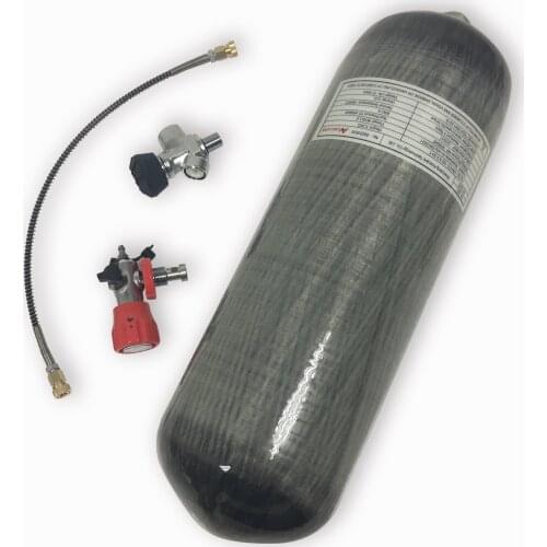 AC109301 Scuba Diving Tank 9L 4500Psi/ 300Bar CE Carbon Fiber Tank Pcp Air Cylinder&Pcp Valve Pcp Airforce Condor Acecare