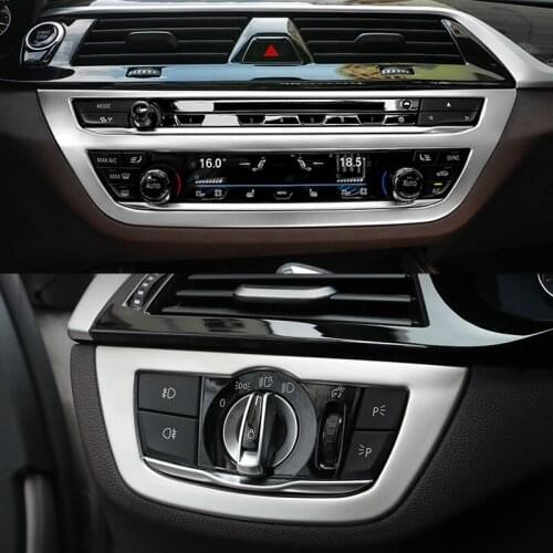 Car Accessories For BMW 5 Series G30 2018 Interior Decoration Central Control Outlet Buttons Covers Gear Shift Panel Cover Trim