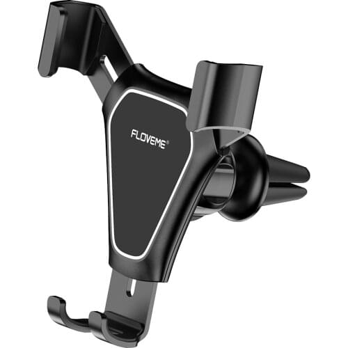 FLOVEME Car Phone Holder Air Vent Gravity Mount Holder Phone Support Cellphone Clip Car GPS Bracket For iPhone 12 PRO Xiaomi