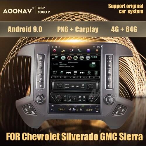 Android 9.0 car radio For Chevrolet Silverado GMC Sierra 2014-2018 car Tesla screen radio multimedia player GPS navigator