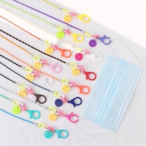 Fashion Mask Chain Acrylic Polyester Rope Eyeglasses Chain Anti-lost Sunglasses Reading Glasses Lanyard Hanging Neck Cord Strap