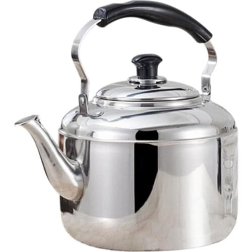 Stainless Steel Kettle Whistling Tea Kettle Coffee Kitchen Stovetop Induction for for Home Kitchen Camping Picnic 4L
