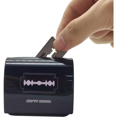 Blade Disposal Case Safe Storage Bank for Used Safety Barber Shop Razor Blades Storage Tin Box Household Safe Guard