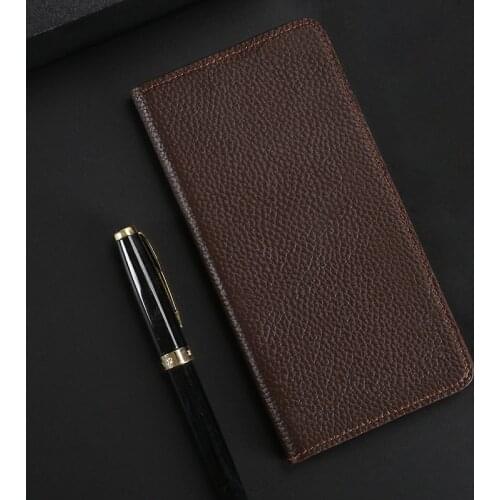 Genuine Leather Phone Flip Case For Huawei P10 P20 P30 Lite P40 Mate 10 20 30 40 Pro Plus Y6 Y7 Y9 2019 Natural Cowhide Cover
