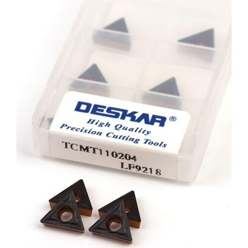 DESKAR TCMT110204 LF9218 TCMT 110208 LF9218 two-color high-quality carbide insert turning tool CNC tool steel parts