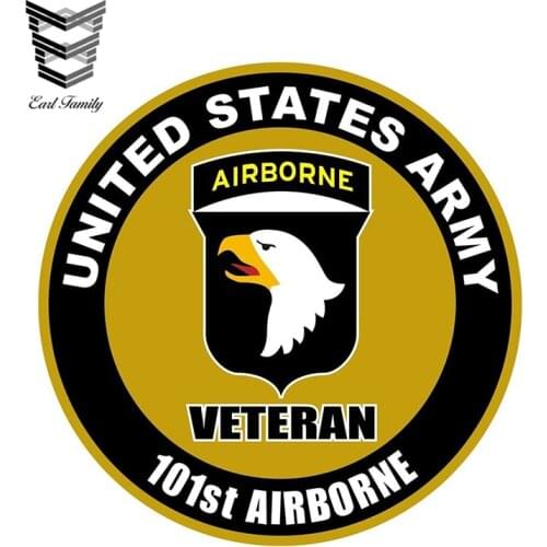 EARLFAMILY 12cm X 12cm Car Styling U.S Army 101st Airborne Veteran Decal Funny Car Stickers Waterproof Auto Motor Decor Graphics