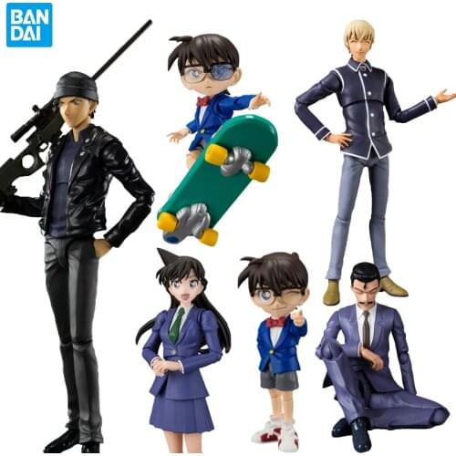 Bandai SHFiguarts Detective Conan Mouri Kogorou Ran Akai Shuichi Furuya Rei Collection Anime Action Figure Model Kids Toys