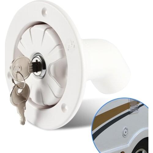 Gravity Fresh Water Fill Hatch Inlet Filter with Key Lockable for RV Boat Camper