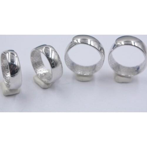 Pure 925 Sterling Silver Flat Wider Band Ring For Woman and Man Size from 5 to 12