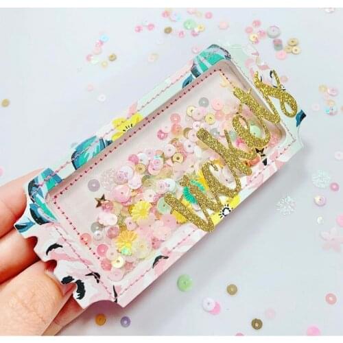 KSCRAFT Ticket Shaker Bag Topper Metal Cutting Dies Stencils for DIY Scrapbooking Decorative Embossing DIY Paper Cards