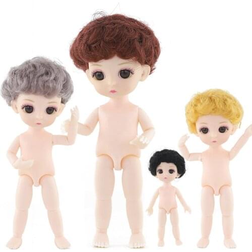 16cm BJD Doll 13 Movable Jointed Dolls Cute Little Boy Mushroom Head Doll for Girls Toys Nude Body Fashion Gift