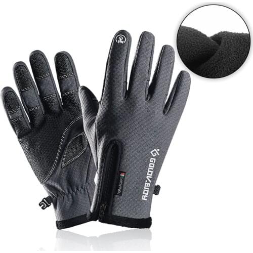 KoKossi Five Finger Ski Snow Gloves Full Finger Touch Screen Outdoor Windproof Non-slip Winter Warm Skiing Snowboard Gloves