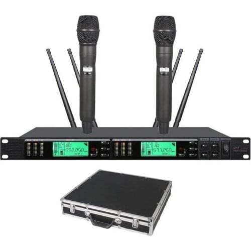 Bolymic Stage Microphone Karaoke Wireless System True Diversity Professional Handheld lavalier Headset Microphone For Church ktv