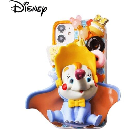 Disney cartoon cute little flying elephant handmade diy girl phone case for iPhone12mini/12promax/11pro/se/xr/xs/xsmx/7/8/plus