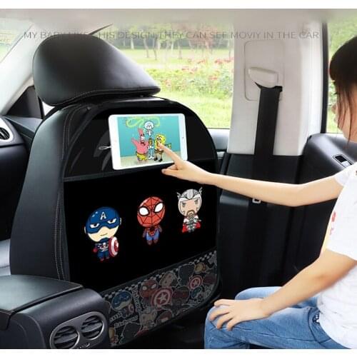 Cute Cartoon Anti Kick Mat Car Seat Back Protector Cover for Children Kids Waterproof Auto Cover Cushion Kick Mat Pad Car