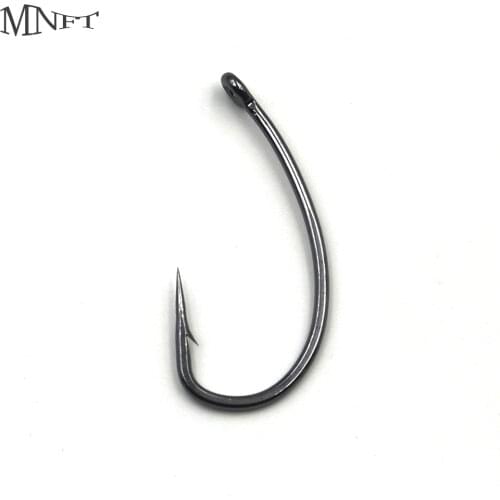 MNFT 10pcs 2# 4# 6# 8# High-carbon Steel Sharp Carp Fishing Hooks Special Made Black Barbed Carp Hook Fishing Tackle