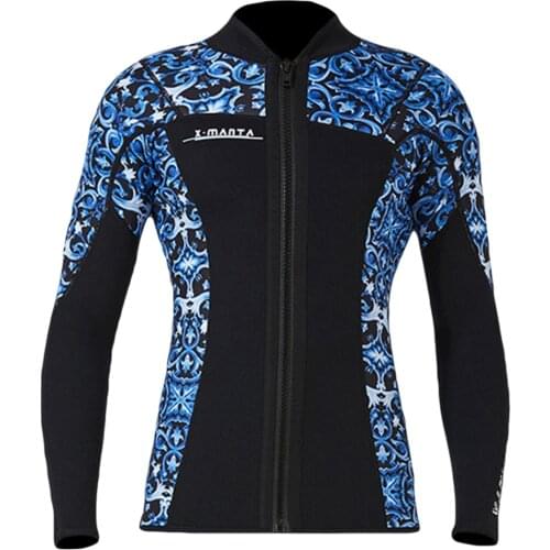 Men 3MM Neoprene Wetsuit Jackets Scuba Diving Surf Surfing Snorkeling Underwater Fishing Hunting Kitesurf Spearfishing Equipment