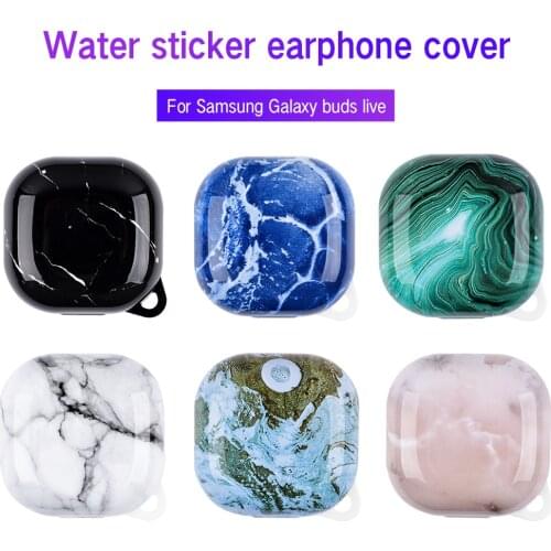New Case For Samsung Galaxy Buds Live Earphone Case Marble Pattern Hard Headphone Cover On For Galaxy Buds Live Charging Headset