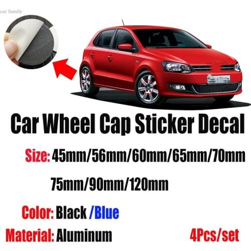 Original 45mm/56mm/60mm/65mm/70mm/75mm//90mm/120mmm Car Logo Rim Caps Sticker Decal Label Covers For B6 B7 CC Golf Jetta MK5