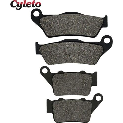Cyleto Motorcycle Front and Rear Brake Pads for KTM LC4 640 Enduro Supermoto 2000 2001 2002 2003 2004 LC 640 Aventure 2000-2005